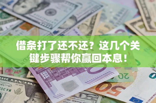 武汉借条打了还不还？这几个关键步骤帮你赢回本息！