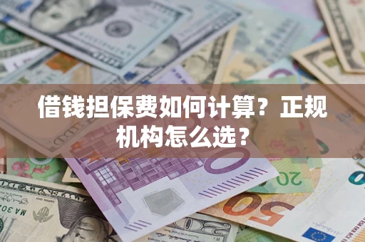 武汉借钱担保费如何计算？正规机构怎么选？