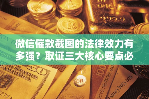 武汉微信催款截图的法律效力有多强？取证三大核心要点必须知道！