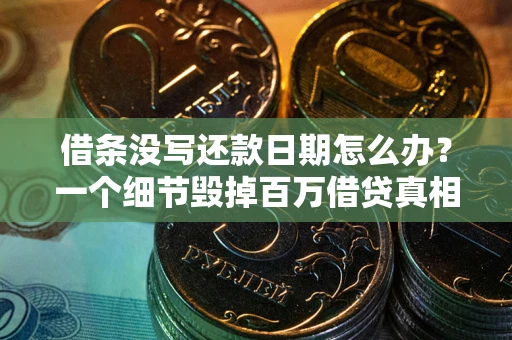 武汉借条没写还款日期怎么办？一个细节毁掉百万借贷真相