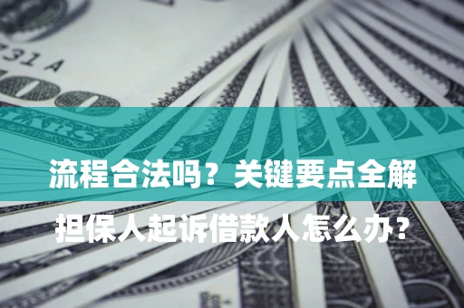 武汉

担保人起诉借款人怎么办？流程合法吗？关键要点全解析