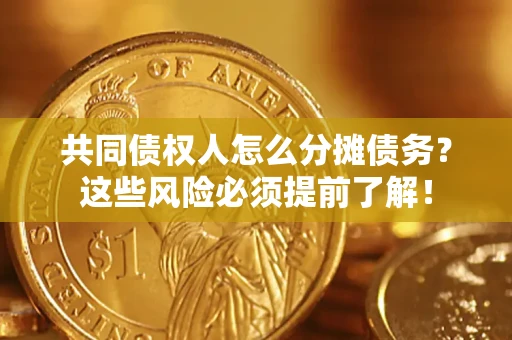 武汉共同债权人怎么分摊债务？这些风险必须提前了解！